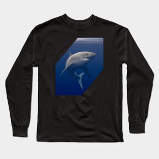 Great White Shark - Digital Painting Long Sleeve T-Shirt